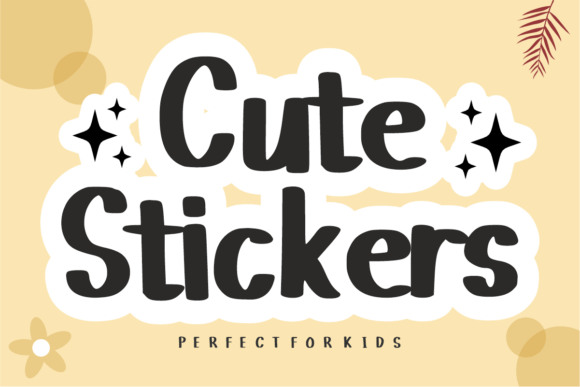 Cute Stickers: Elevate Your Visual Design with a Playful Font