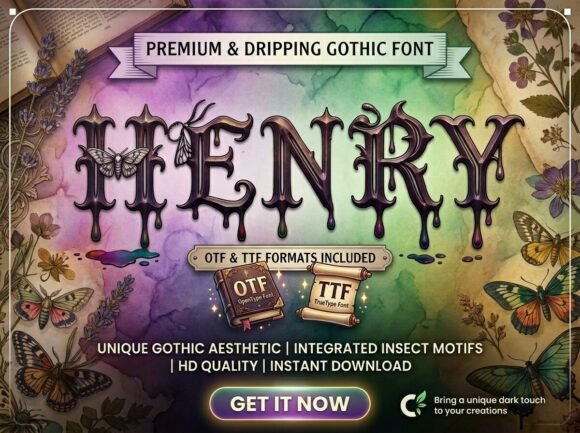 Henry: The Gothic Typeface for Dark & Elegant Design