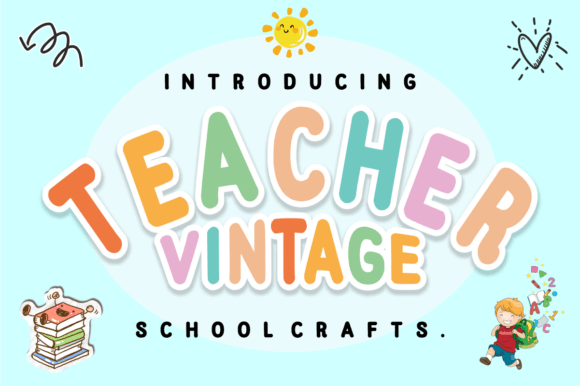 Teacher Vintage: A Playful Retro Font for Modern Design